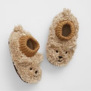 GAP Cute Bear Fuzzy Slippers Sz 12